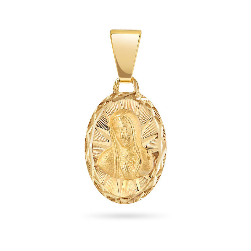 Medalla Ovalada Oro Amarillo 14K Virgen Busto 1... image number null