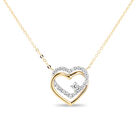 Gargantilla Coraz&oacute;n Bicolor Oro 10k Con Zirconias | Bizzarro