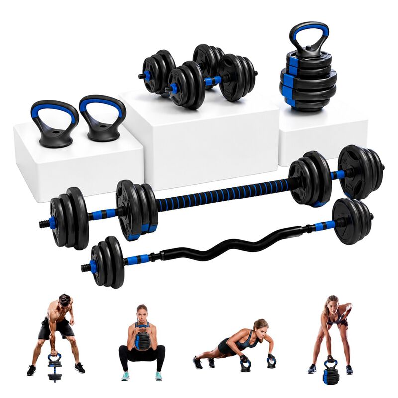 Kit Mancuerna Ajustable 20 Kg Pesas Barra Kettl... image number null