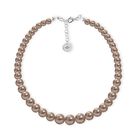 Collar Perlas de cristal creciente con plata .925 Zvezda