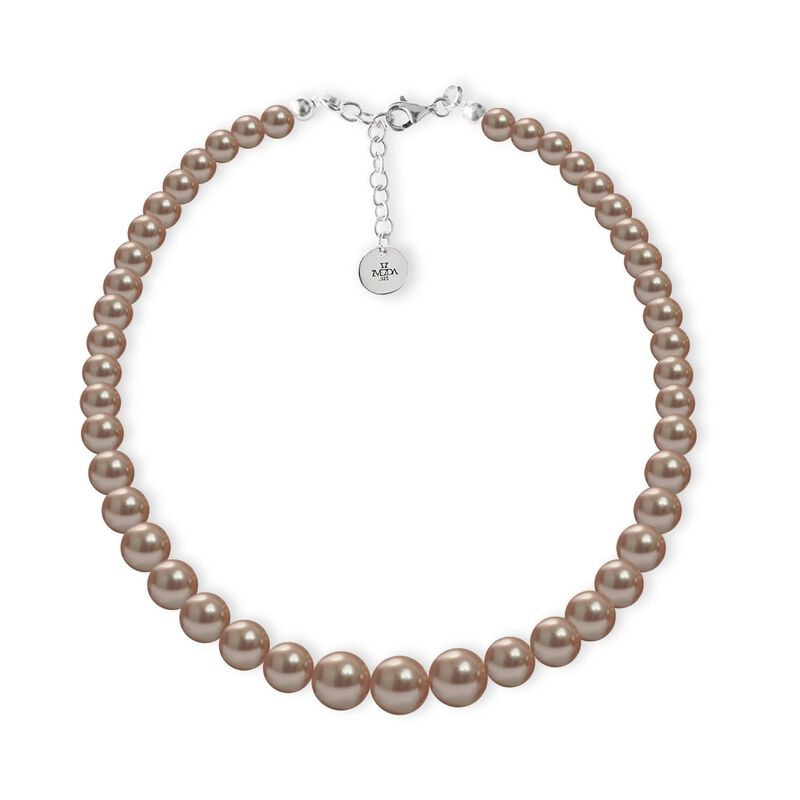 Collar Perlas de cristal creciente con plata .9... image number null