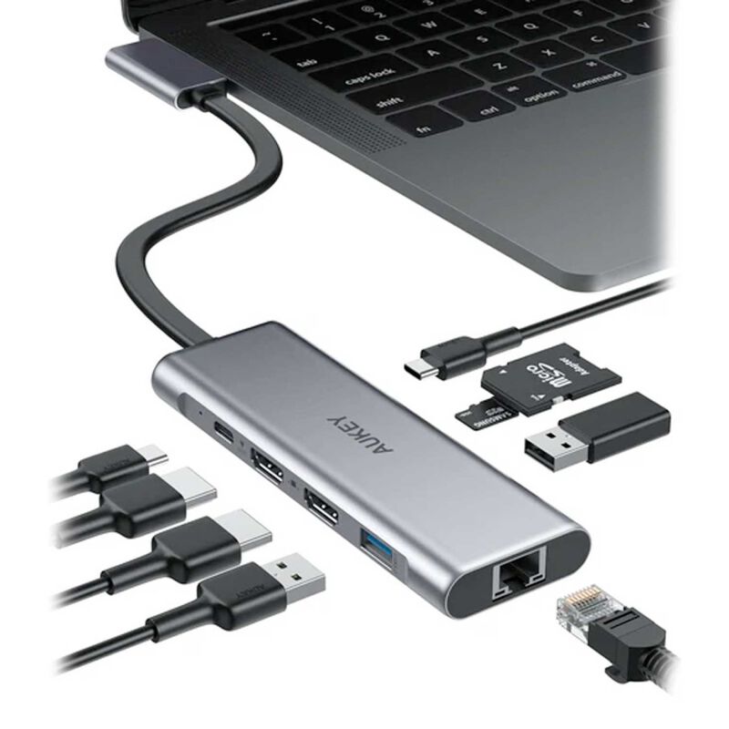 Cable HUB Adaptador AUKEY 9 en 2 para MacBook 2... image number null