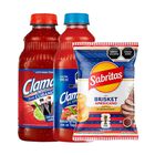 Clamato Cubano 946 Ml + Clamato 946 Ml + Sabritas