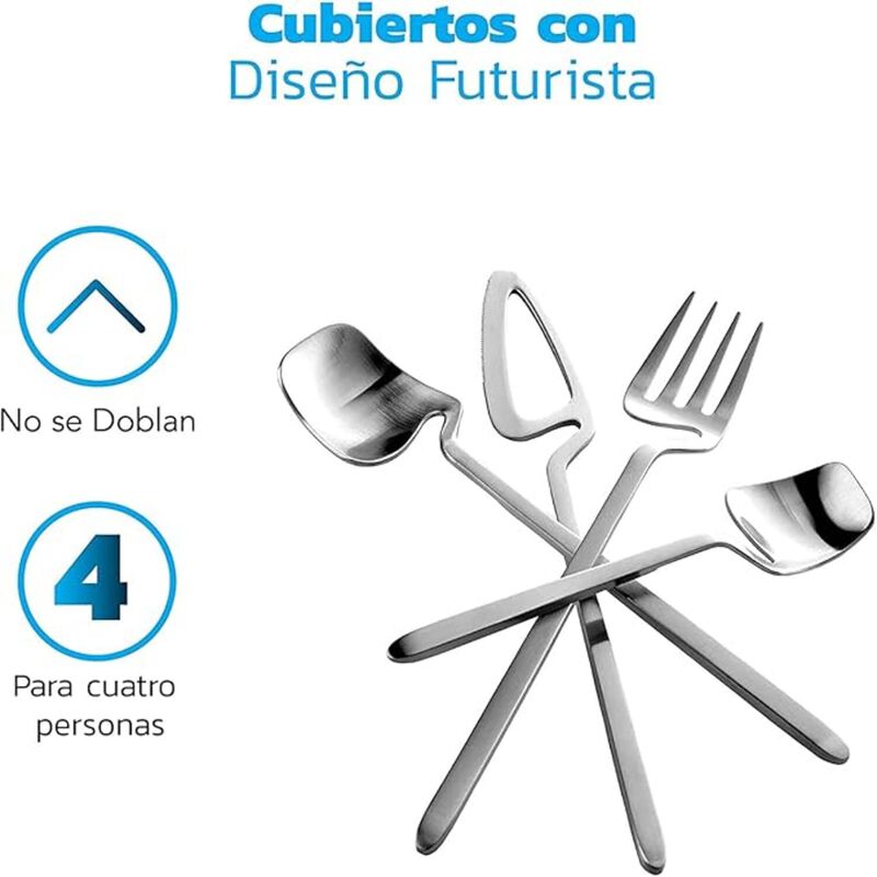 Juego de Cubiertos Acero Inoxidable Bluelander image number null