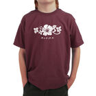 Camiseta Word Art Para Ni&ntilde;o - ALOHA - Granate