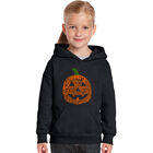 Sudadera Con Capucha Word Art Para Ni&ntilde;a - Calabaza - Negro