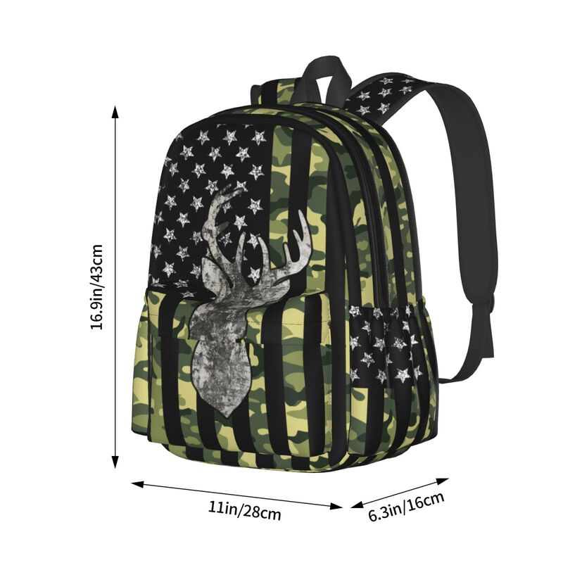Mochila Sunwarshile Camuflaje con Bandera Ameri... image number null