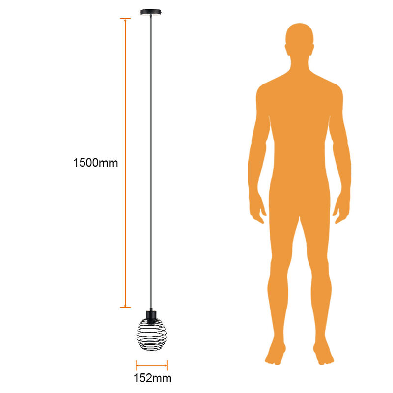 L&aacute;mpara Colgante Base E27 1.5 M De Suspensi&oacute;n 6... image number null