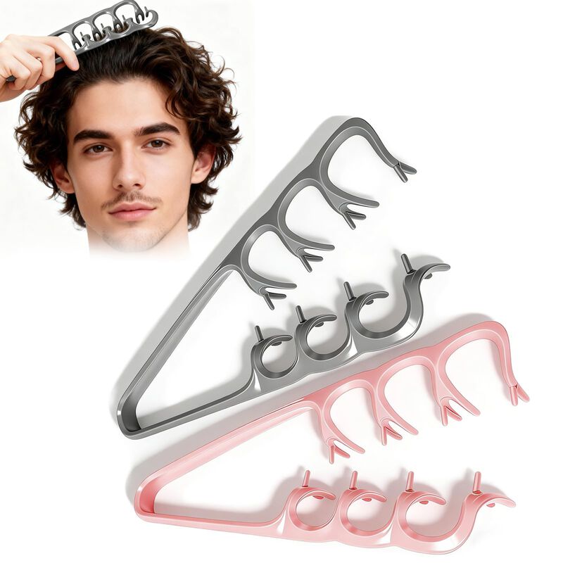 Peine De Cabello Duyige 2 Unidades Gris Y Rosa ... image number null