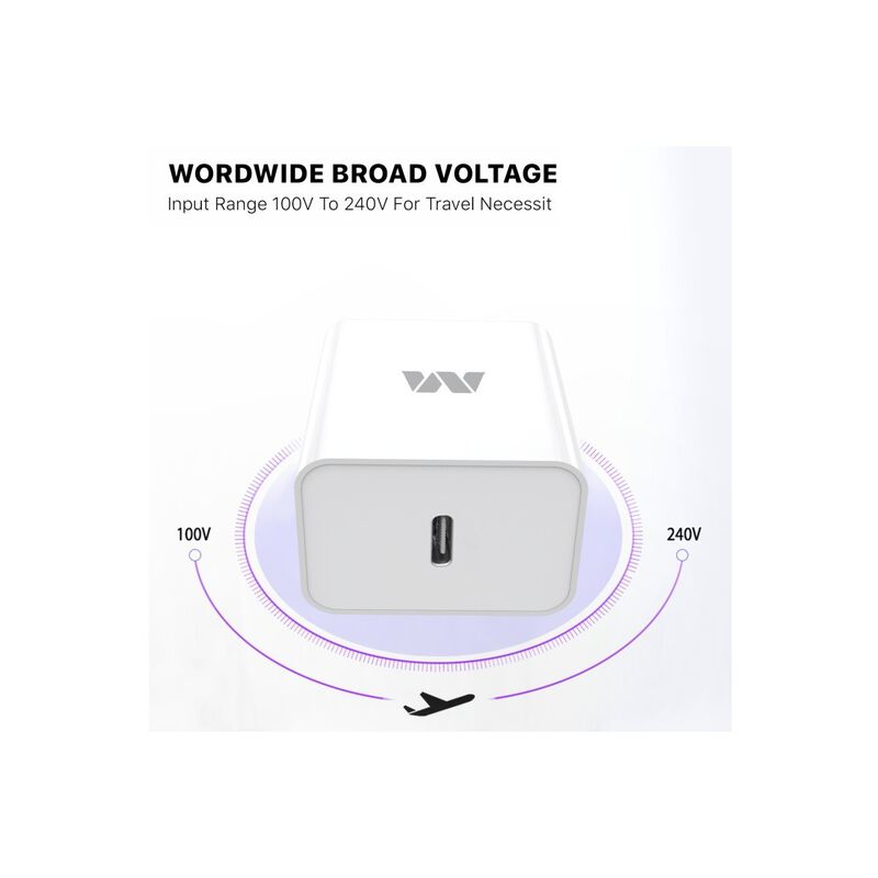 Cargador Ac Mybat Usb-c 22w Universal Blanco (s... image number null