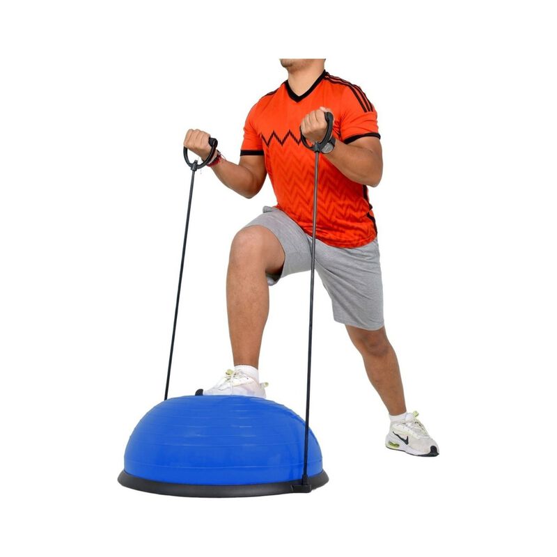 Kit Pelota Azul Tipo Bosu Entrenamiento Yoga Gy... image number null