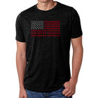 Camiseta Mezcla Premium Word Art Para Hombre - God Bless America - Negro