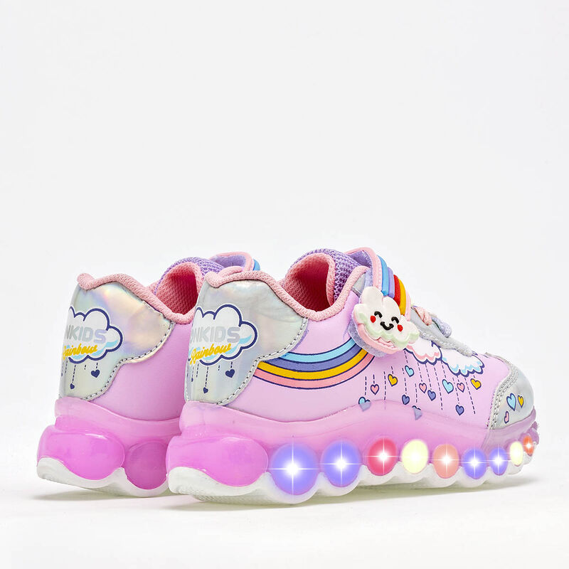 On Kids Tenis Con Luces Para Beb&eacute; Rosa Multicol... image number null