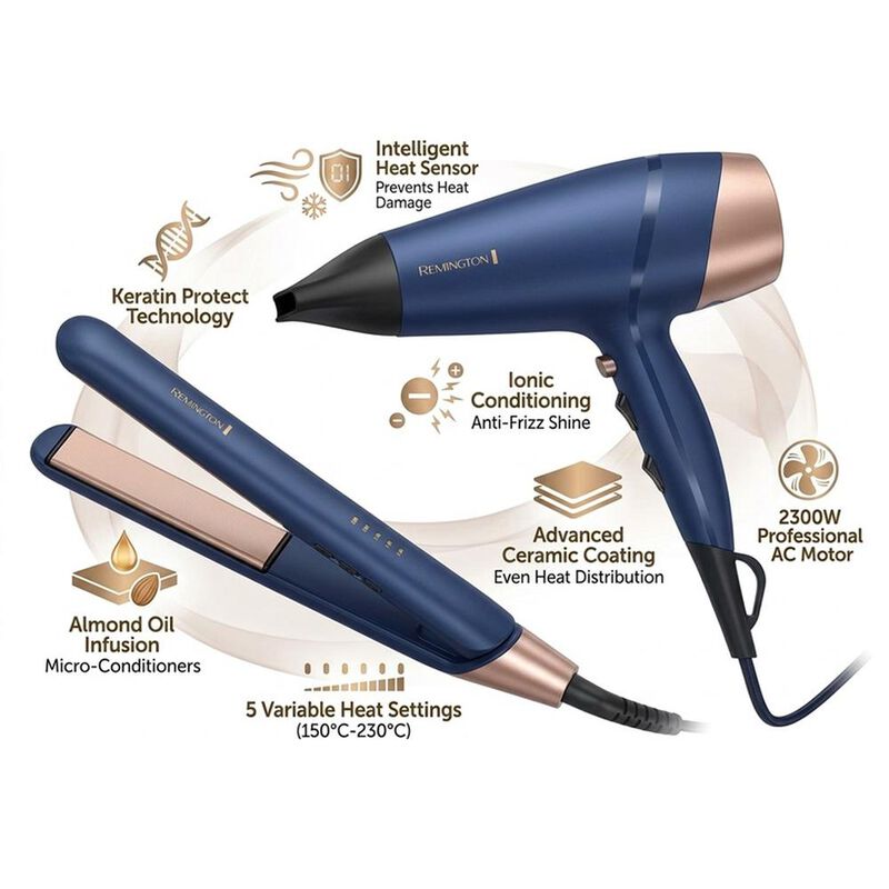 Combo Remington Sapphire Luxe Alaciador+secador... image number null