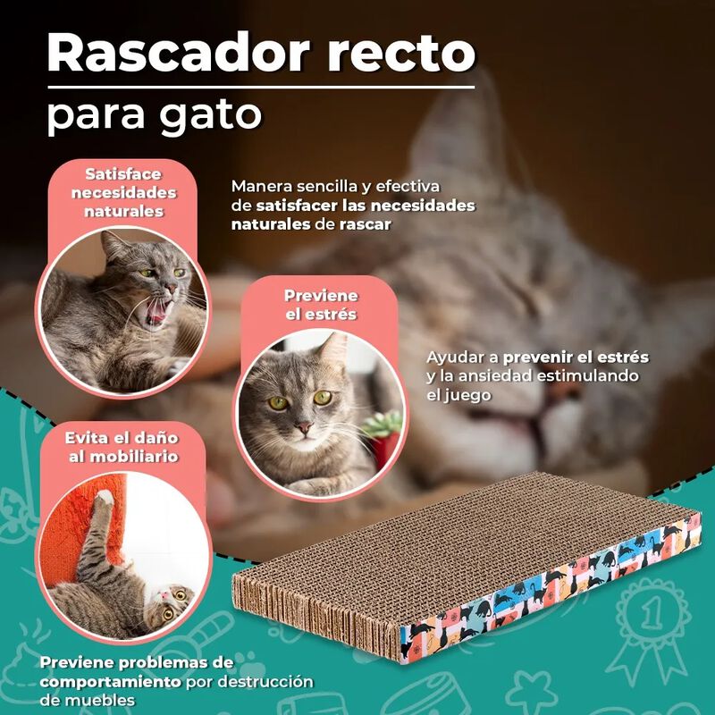 FANCY PETS. Rascador para Gato Recto 43cm. Resi... image number null