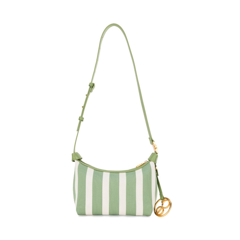 Bolsa Hobo Chica Con Dise&ntilde;o Rayas Color Verde-b... image number null