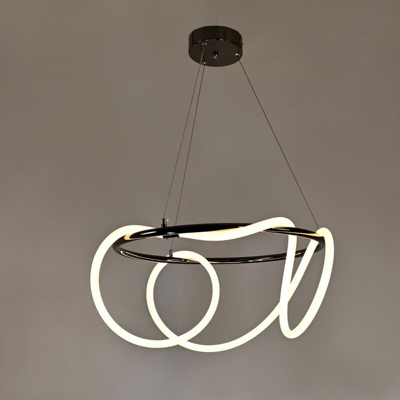 Candil De Led Manguera Redondo Negro image number null