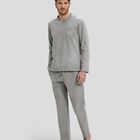 Pijama Liso de Cuello Pico Gris