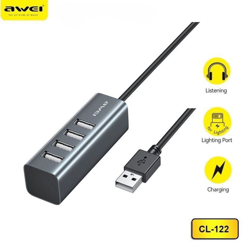 Awei Cl-122 Adaptador Usb (4 Puertos) image number null