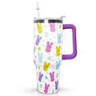 Vaso T&eacute;rmico Ceovfoi 1200 ml Conejito De Pascua Con Asa Y Pajilla
