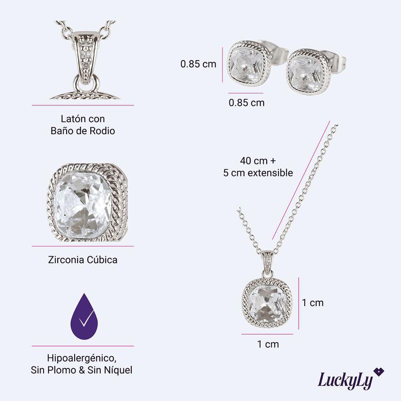 Set de Joyer&iacute;a Cleo LuckyLy  Juego de Collar y ... image number null