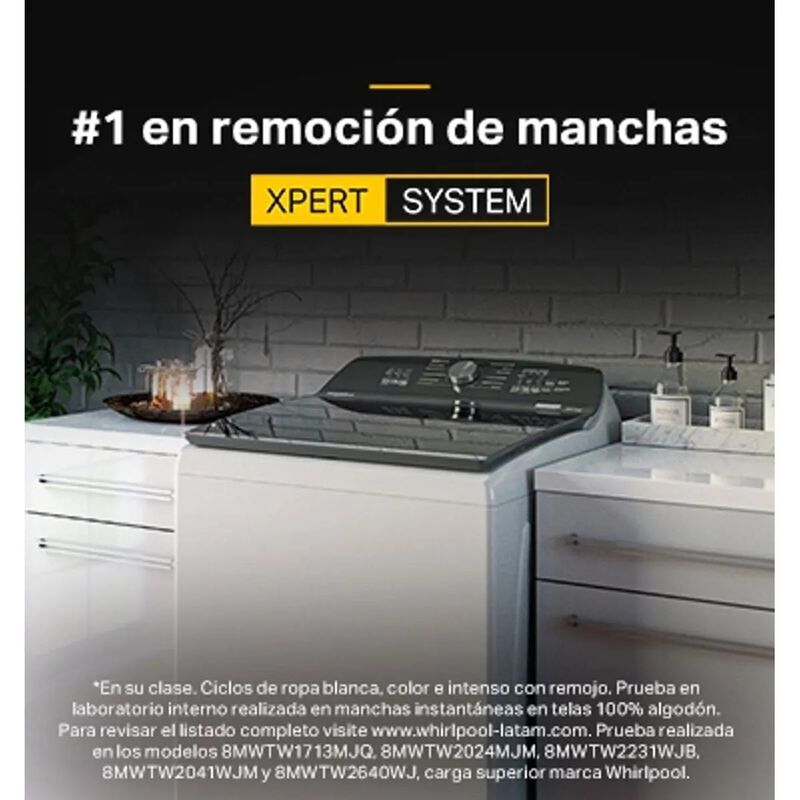 Lavadora Whirlpool Carga Superior 22kg Xpert Bl... image number null