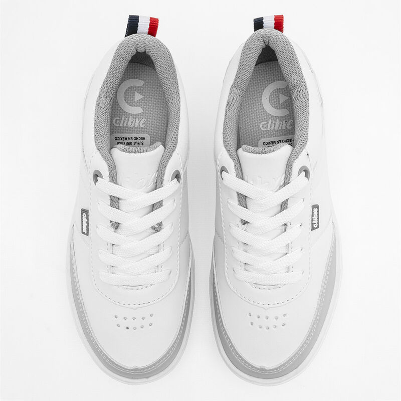 C>Libre Tenis urbano para ni&ntilde;o. Blanco gris image number null