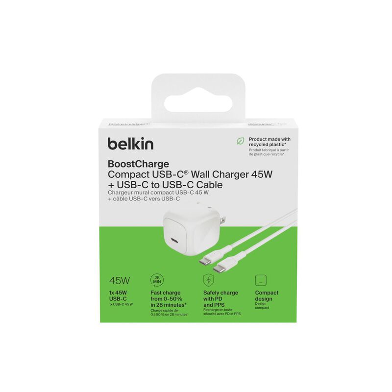Belkin Cargador Pared 45w Usb-c Con Cable image number null