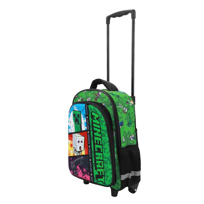 Mochila Rodante Bioworld Minecraft Con Asa Ajus... image number null