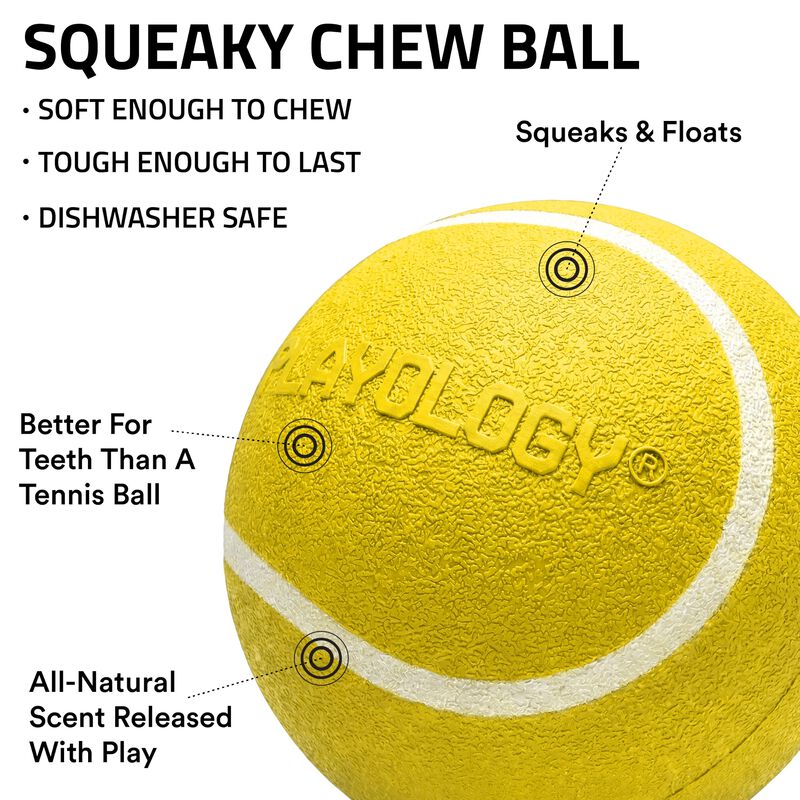 Playology Bola Chirriante Para Perro &ndash; Tama&ntilde;o M... image number null