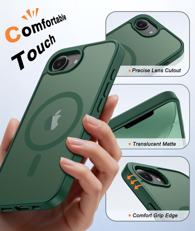 Funda Fntcase Para Iphone 17e/16e Verde Magsafe image number null