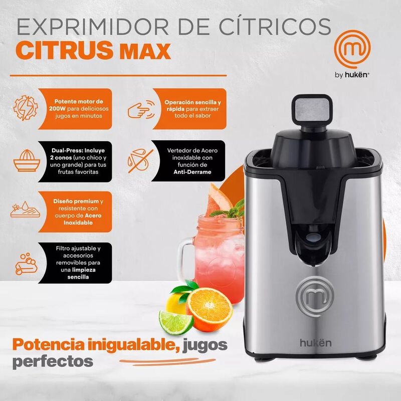 EXPRIMIDOR ELECTRICO MASTERCHEF MK-CJ-600 PARA ... image number null