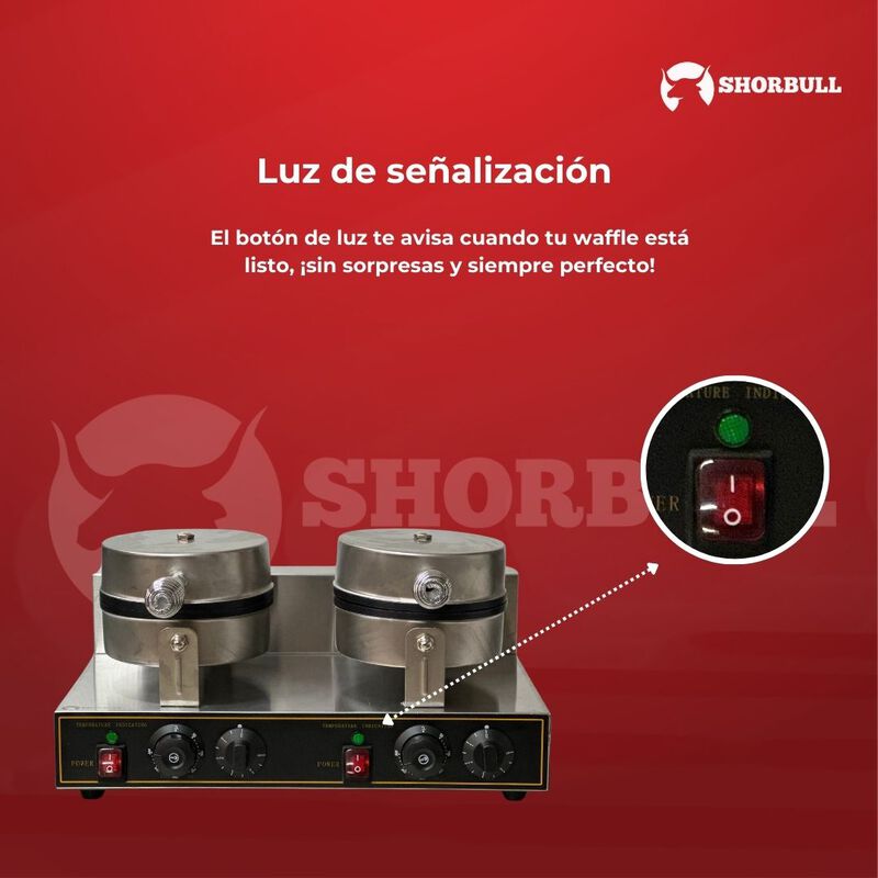 Wafflera Doble Industrial  el&eacute;ctrica  Shorbull ... image number null
