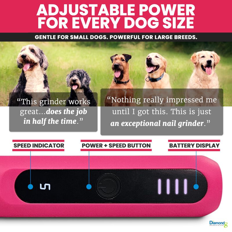 Lima Para U&ntilde;as De Perro Diamondg Con Luz Led Ro... image number null