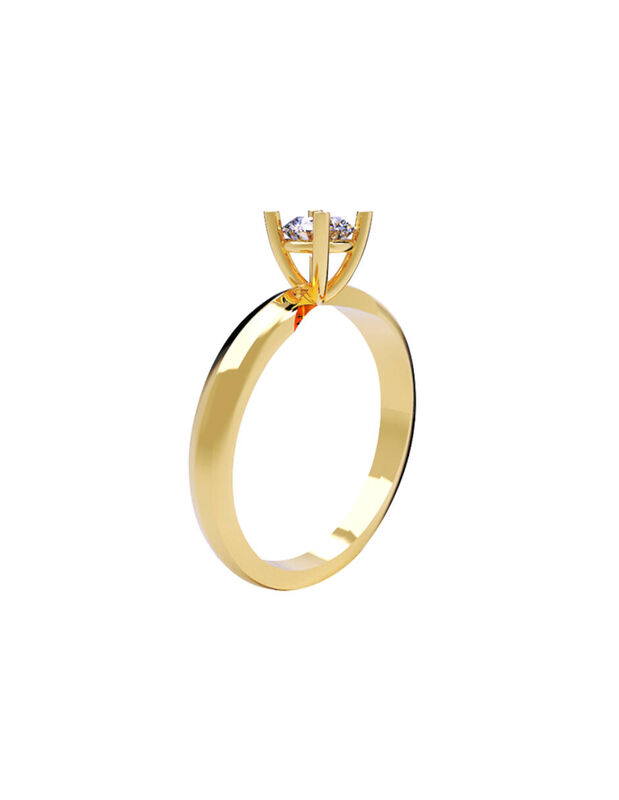 Anillo de Compromiso de 14K con Circonia Talla ... image number null