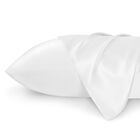 Pack De 2 Fundas De Almohada De Sat&eacute;n, Tama&ntilde;o Est&aacute;ndar, Color Blanco Puro