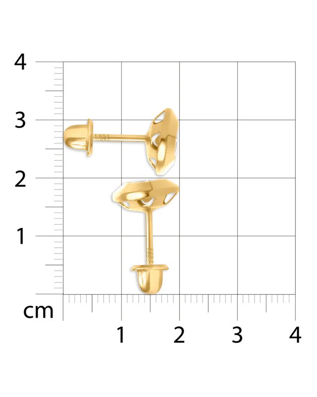 Broqueles De Oro Amarillo 14k Con Zirconias De ... image number null