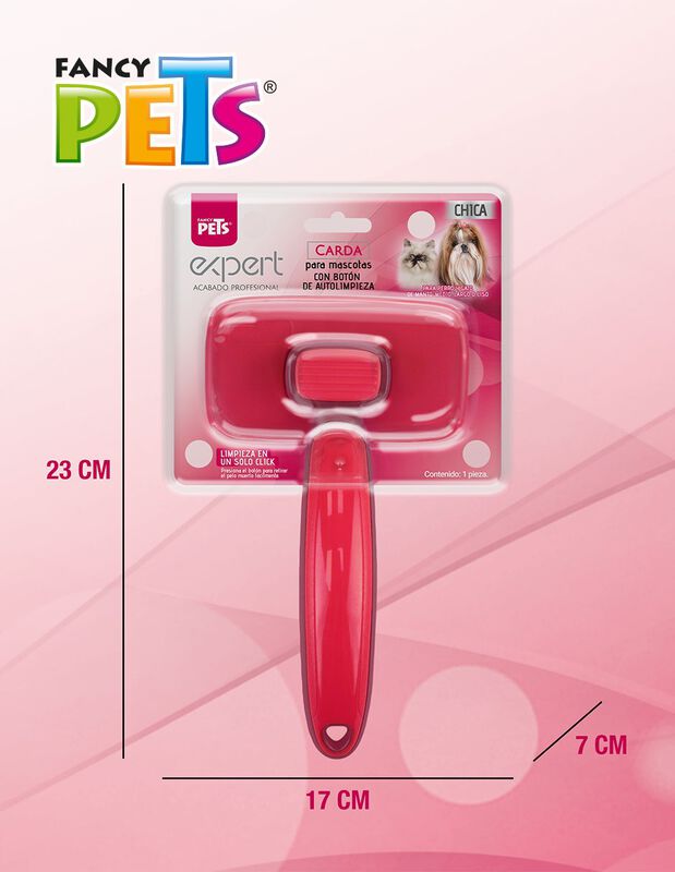 Fancy Pets Carda Cepillo con Bot&oacute;n de Autolimpi... image number null