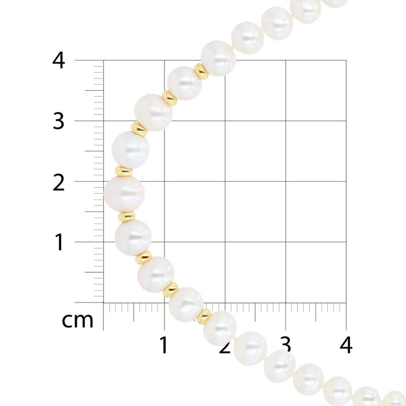 Collar Oro Amarillo 14k Con Perlas Blancas &middot; 47... image number null