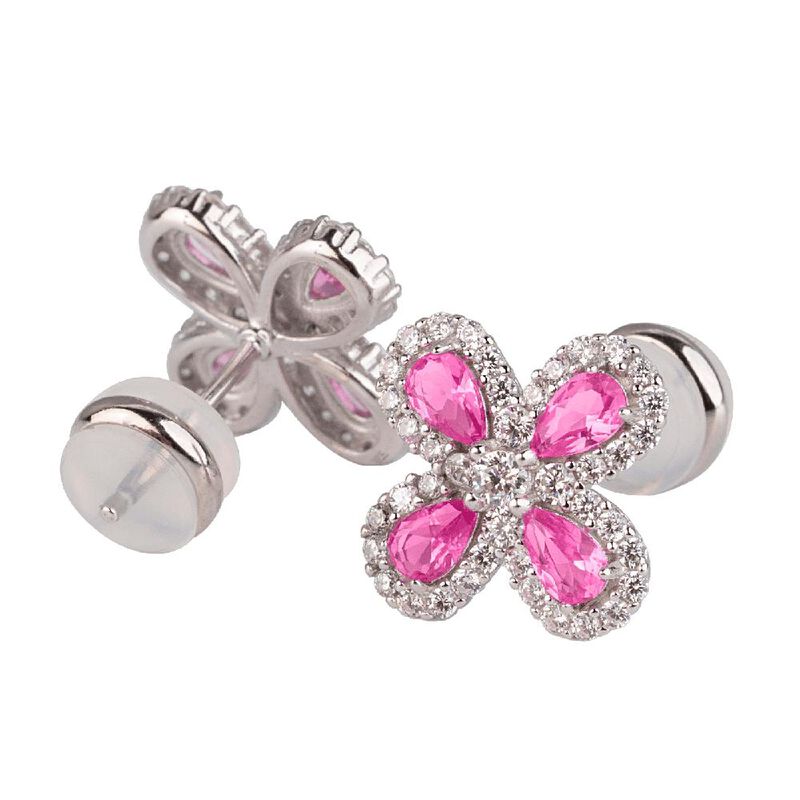 Aretes Aina LuckyLy Plata .925 con Zirconia C&uacute;b... image number null