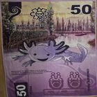 Exclusiva! Cobija Frazada Ultra Suave Billete 50 pesos Ajolote