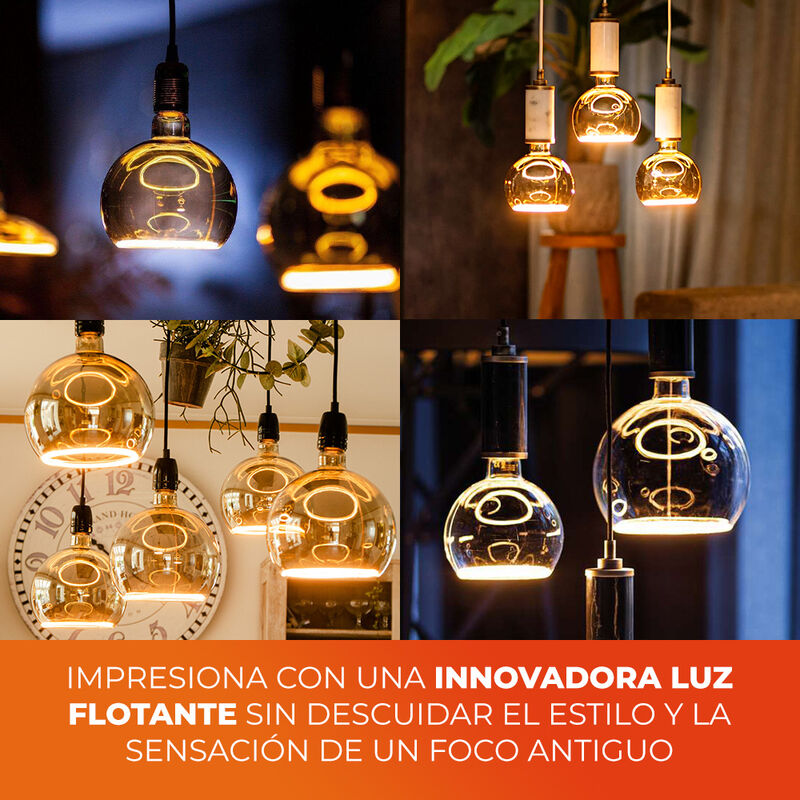 Foco Globo LED Filamento 6 W IRC 90, Luz &Aacute;mbar,... image number null