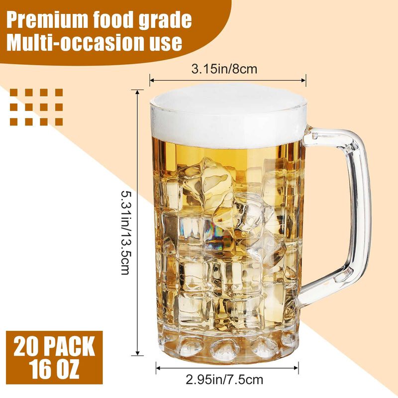 Vasos De Cerveza De Pl&aacute;stico Mifoci 500 ml, Paq... image number null