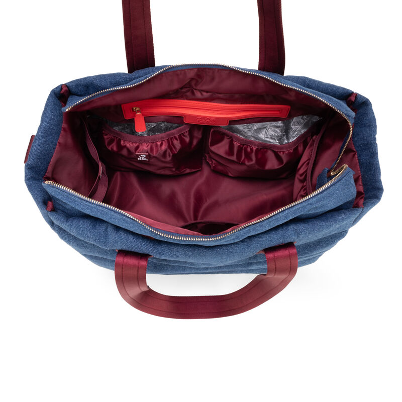 Pa&ntilde;alera Duffle Bag Mediana Con Rubber Color Az... image number null