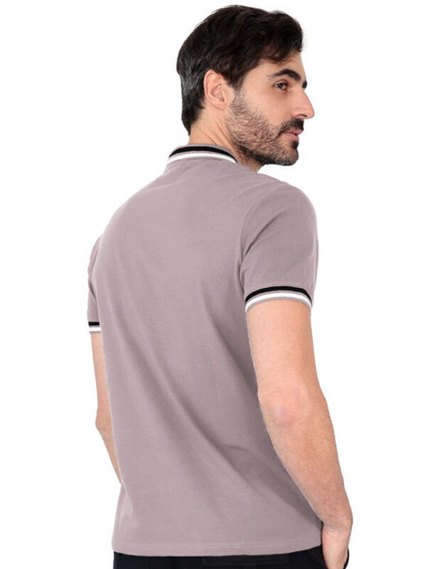 Playera Caballero Polo Cuello Abotonado Café Me... image number null