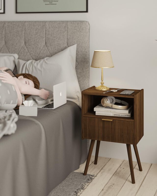 Mesita De Noche Moderna Nightstand Joonee Con A... image number null