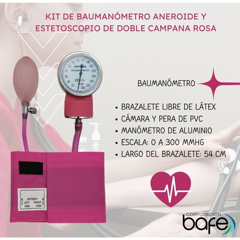 Kit Bauman&oacute;metro Aneroide Y Estetoscopio De Dob... image number null