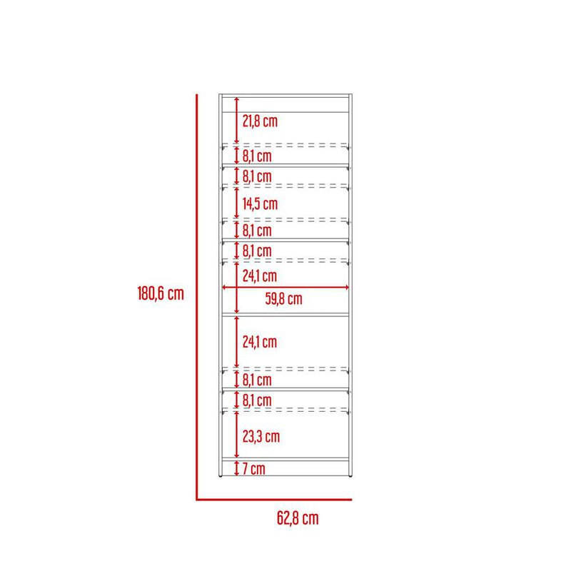 Librero Home Wengue con Cinco Entrepaños Virtua... image number null