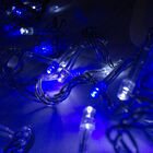 Tira Decorativa Luz Led Azul/Blanco 60 Focos 8 Funciones Cable Transparente 3 m