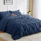 Juego De Ropa De Cama Cozylux, Edred&oacute;n Azul Marino, Tama&ntilde;o Queen, 7 Piezas